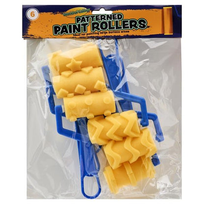 Patterned Paint Rollers Set of 6