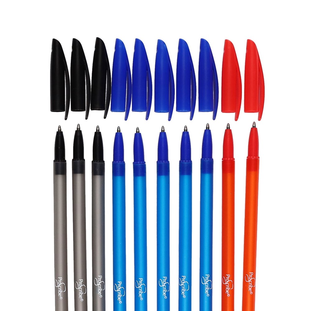 ProScribe Ballpoint Pens Assorted Pack of 10