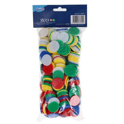 Clever Kidz Plastic Counters - 22Mm - Pack Of 500