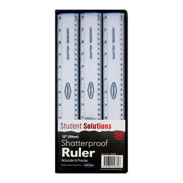 Ormond Shatterproof 30cm Clear Ruler