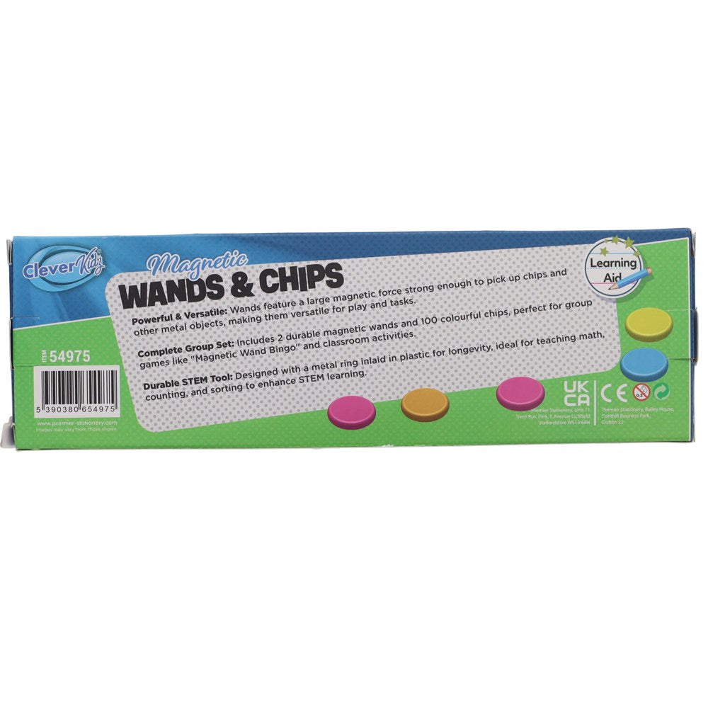 Magnetic Wands and Chips Set of 100
