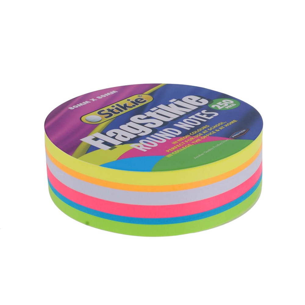 Stik.ie Post-It Round Sticky Notes 80 x 80mm