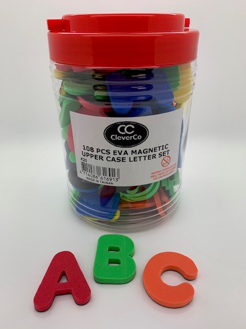 **Cleverco Soft Foam Magnetic Letters Uppercase (Set Of 108)