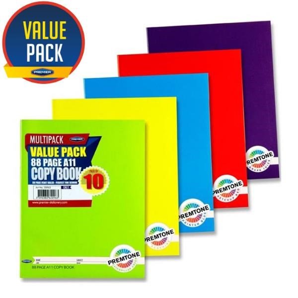 A11 88 Page Copy Book - Pack Of 10 - ABC School Supplies