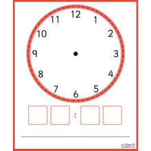 **A3 Magnetic Multiboard Clock & 10 Dry Wipe Clock Faces Class Pack - ABC School Supplies