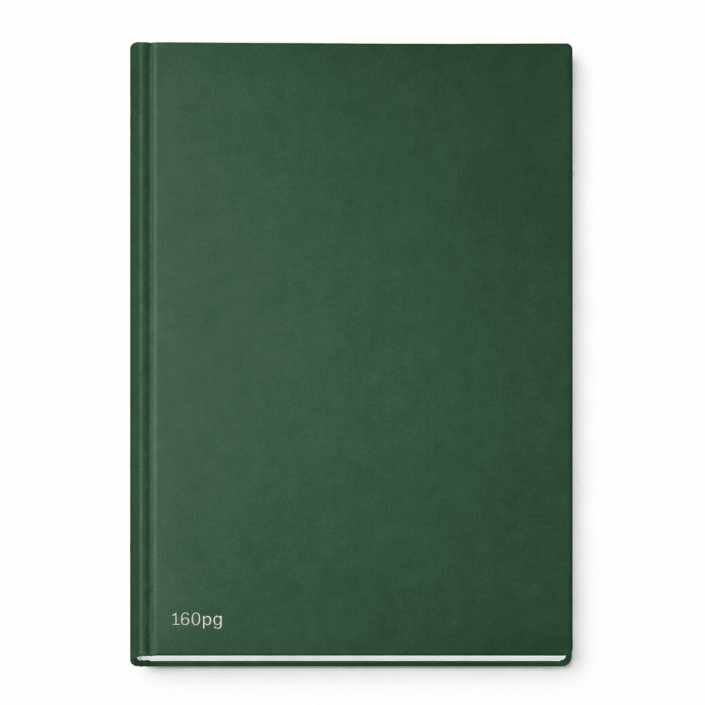 A4 160pg Hardback Notebook - Green - ABC School Supplies