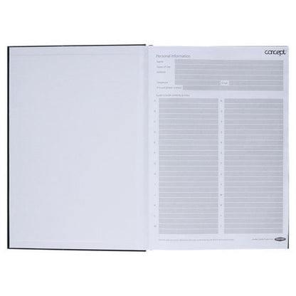 A4 192pg Hardcover A - Z Index Book - ABC School Supplies