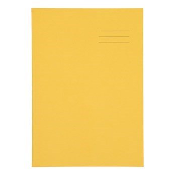 A4+ Exercise Book 80 Page, 10Mm Squared, Yellow - Pack Of 50 - ABC School Supplies