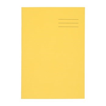 A4 Exercise Book 80 Page, 7Mm Squared, Yellow - Pack Of 50 - ABC School Supplies