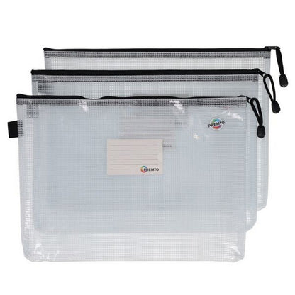 A4+ Extra Durable Storage Wallets Pack Of 3 - Clear Pearl - ABC School Supplies