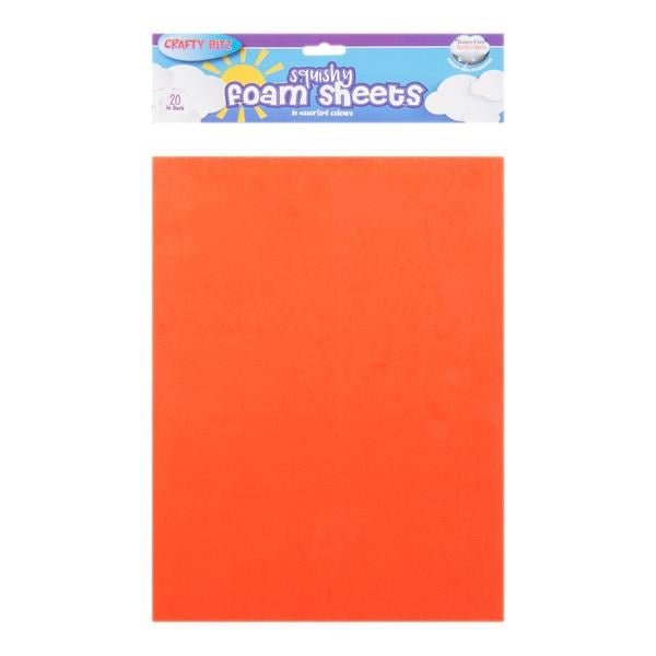A4 Foam Sheets Primary Colours Pack Of 20 - ABC School Supplies