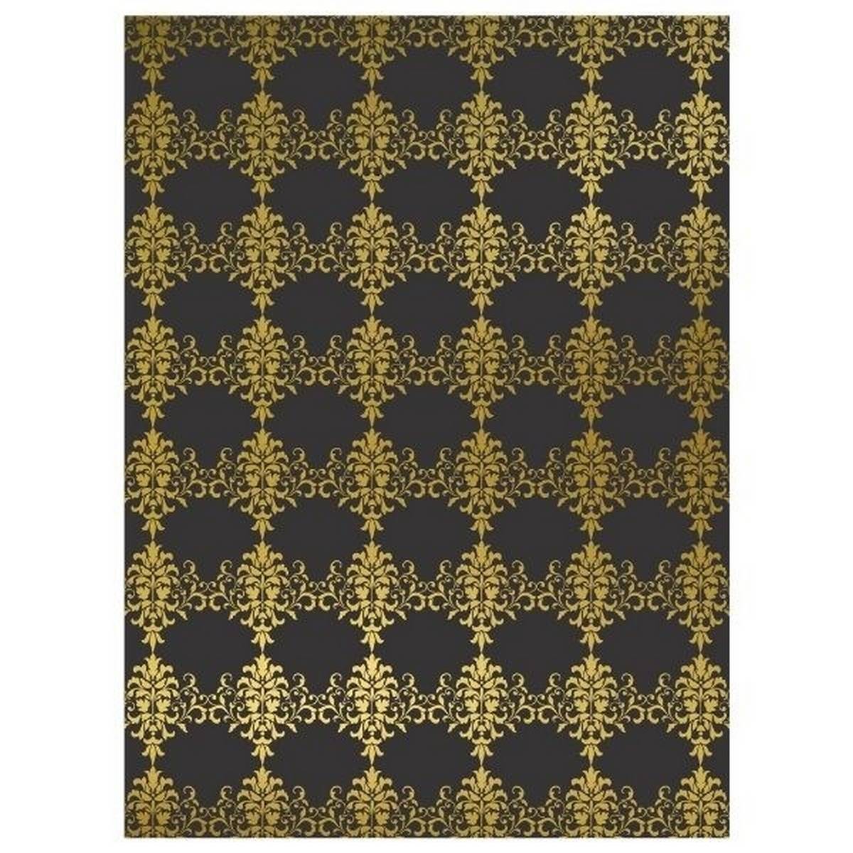 **A4 Foiled Black And Gold Card Pack Of 5 Sheets - ABC School Supplies