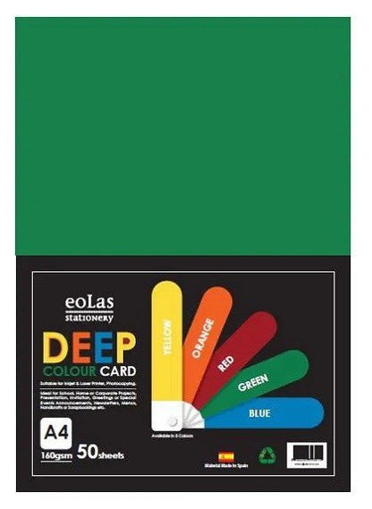 A4 Green Card 160Gsm Pack Of 50 - ABC School Supplies