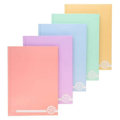 A4 Pastel 160Pg Hardcover Notebook Pack Of 5 - ABC School Supplies