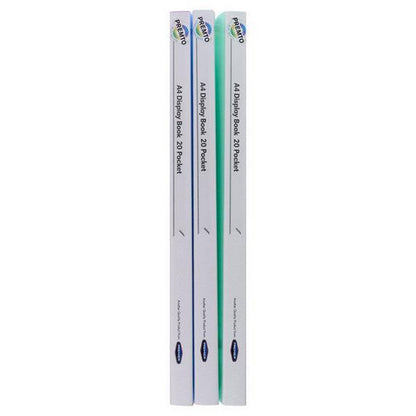 A4 Pastel Pocket Display Book 20 Pockets Pack Of 3 - ABC School Supplies