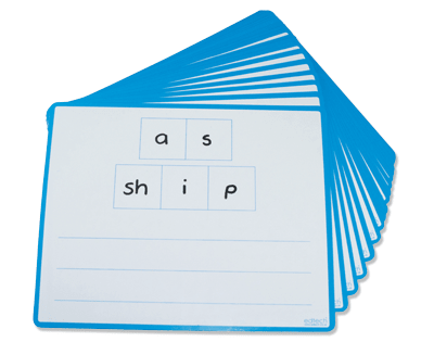 **A4 Phonics Write 'N' Wipe Boards - ABC School Supplies