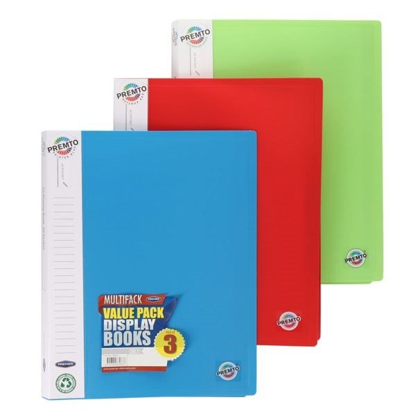 A4 Pocket Display Book 20 Pockets Pack Of 3 - ABC School Supplies