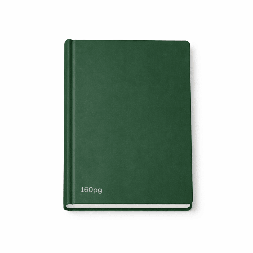 A5 160pg Hardback Notebook - Green - ABC School Supplies