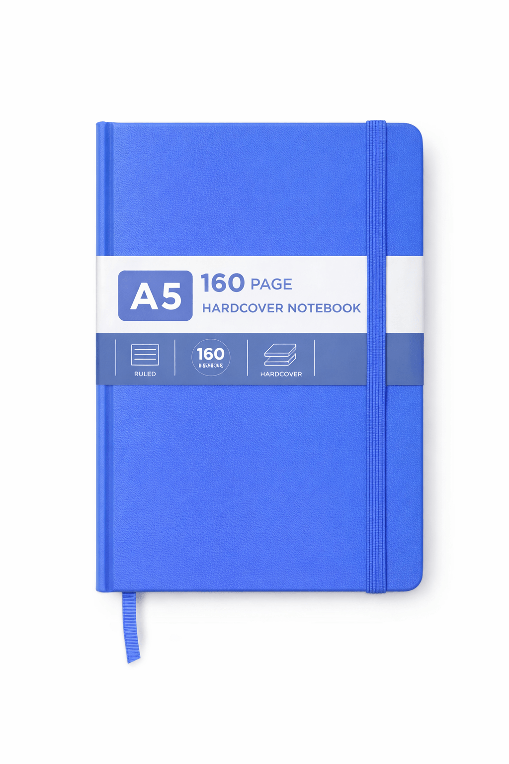 A5 160Pg Hardcover Notebook - Blue - ABC School Supplies