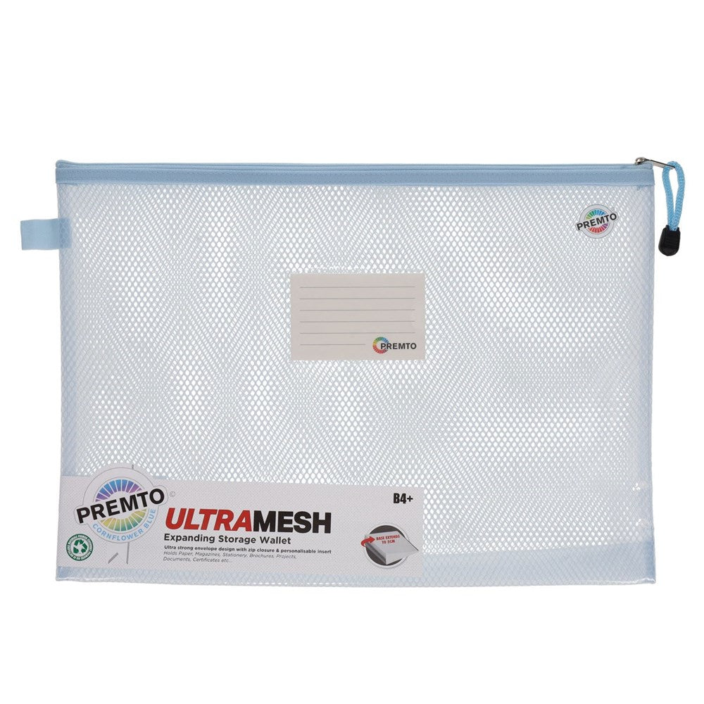 B4+ Ultramesh Expanding Pastel Storage Wallets Classpack Of 20