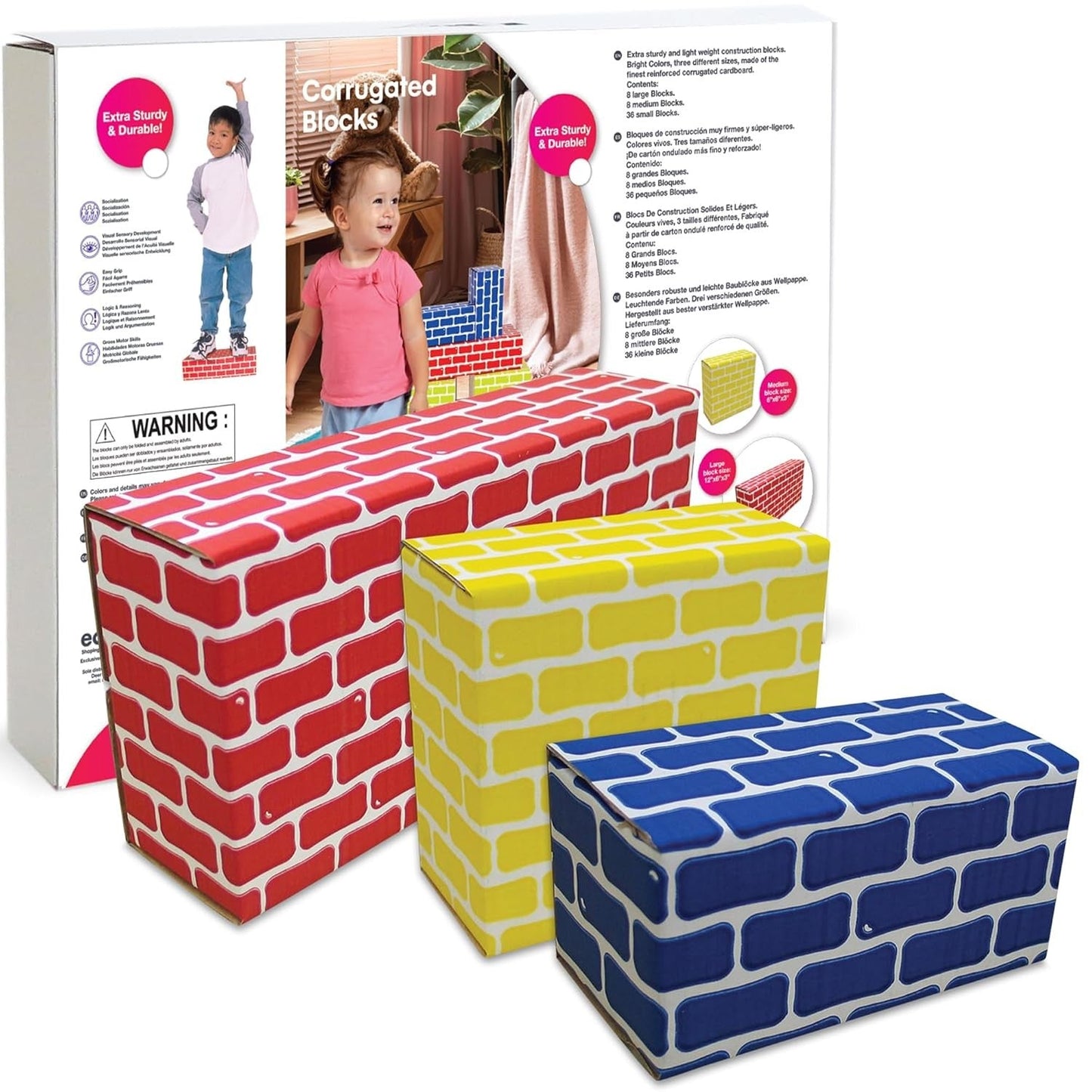 Edushape Corrugated Edu-Blocks Set of 52