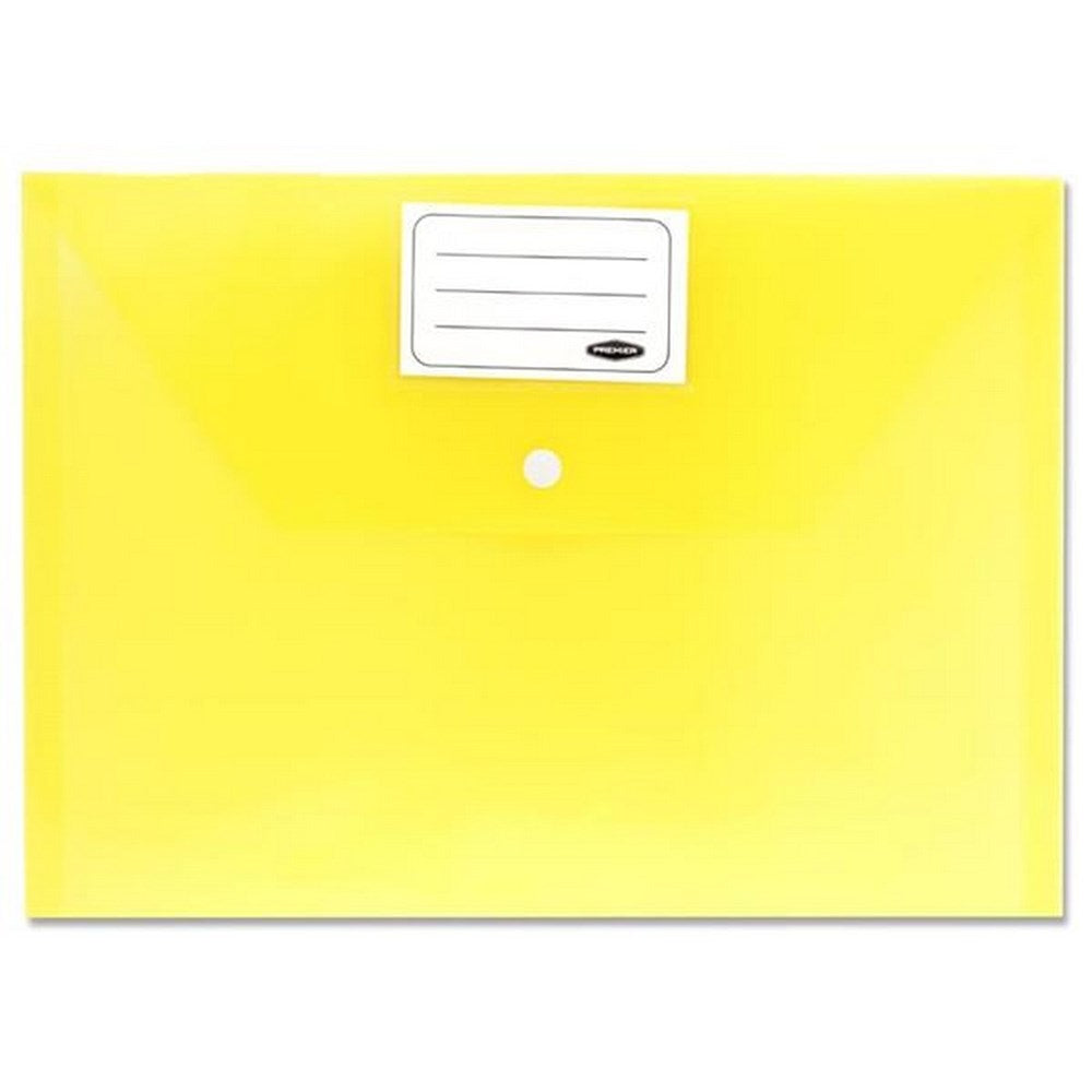 ** A4 Neon Button Storage Wallets Pack of 3