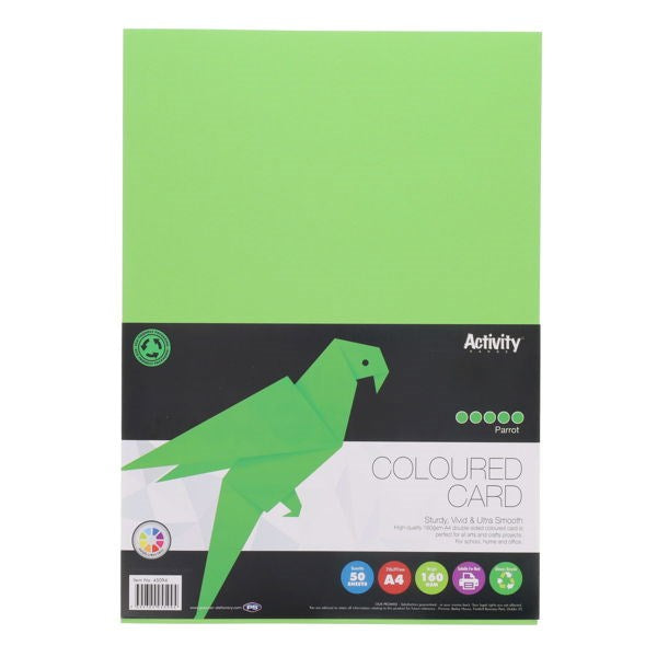 Premier Activity A4 160gsm Card 50 Sheets – Colours