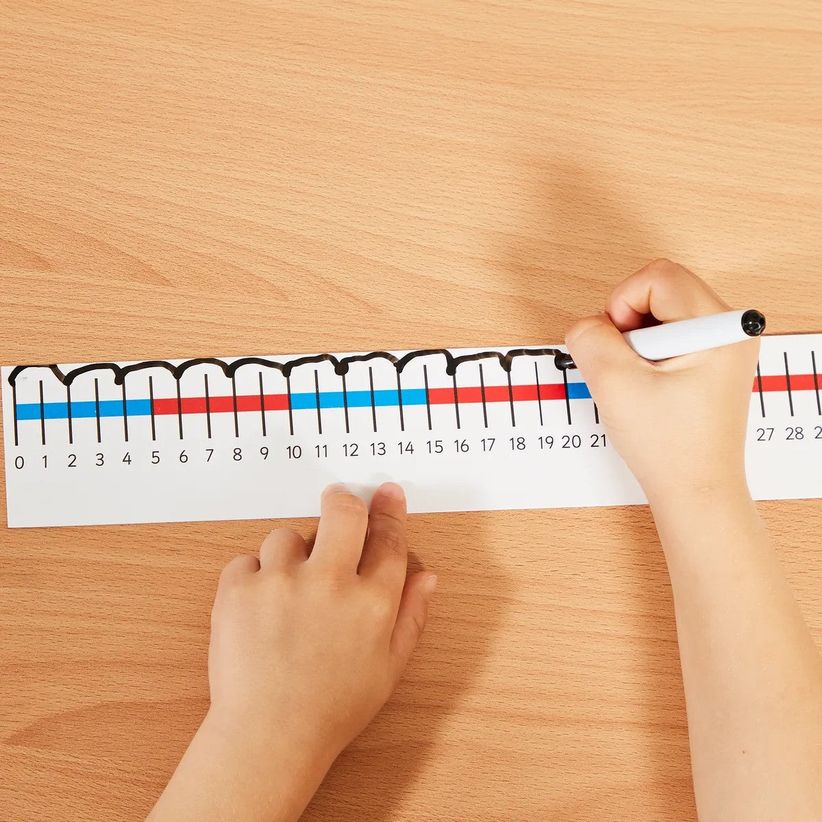 Table Top Number Lines - 0 to 50 - Pack of 10