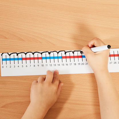 Table Top Number Lines - 0 to 50 - Pack of 10