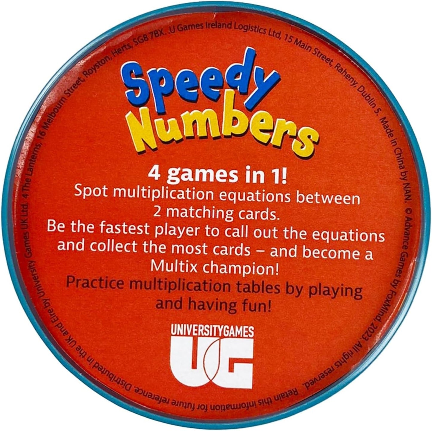 University Games Speedy Numbers Game