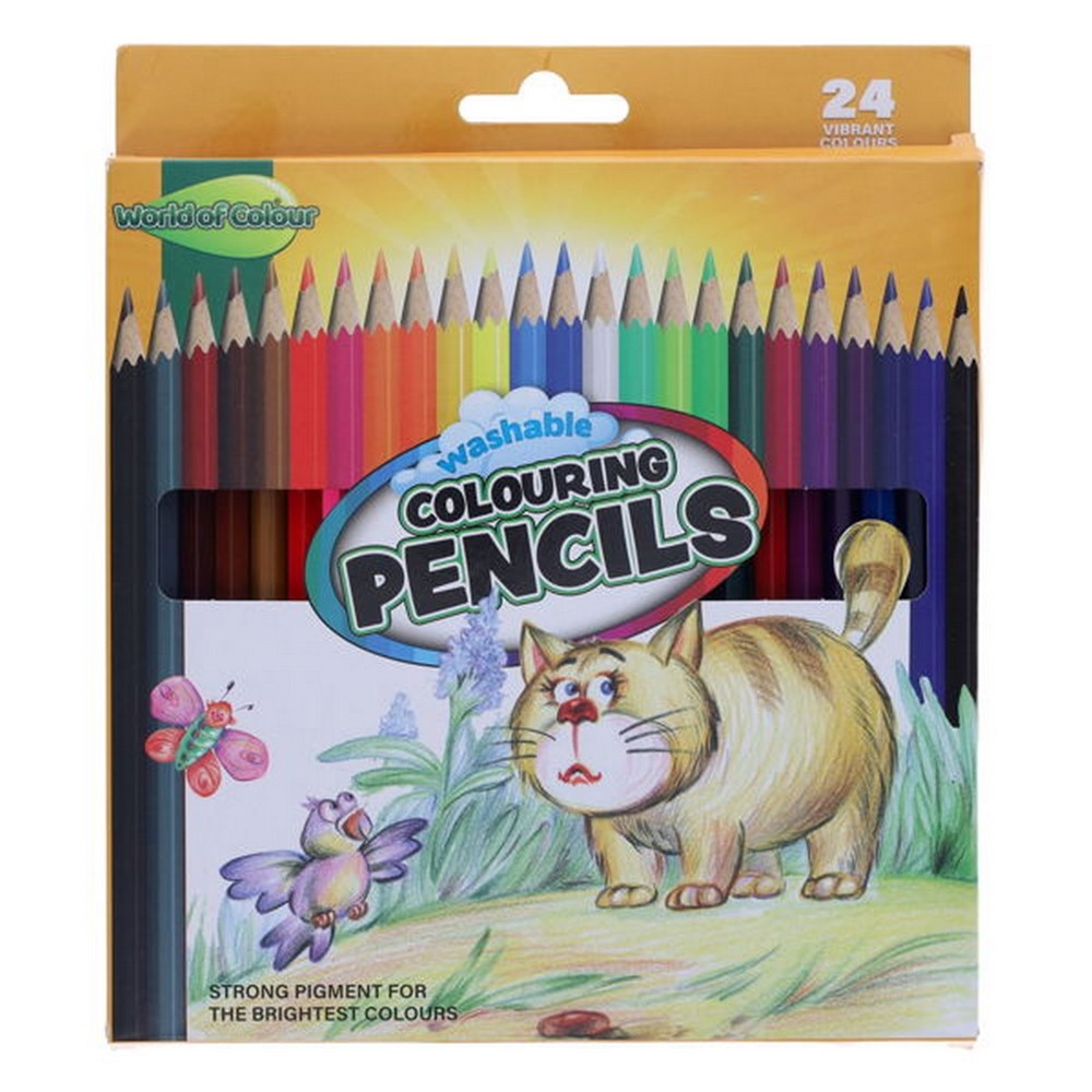 **World Of Colour Colouring Pencils Full Size Pack Of 24