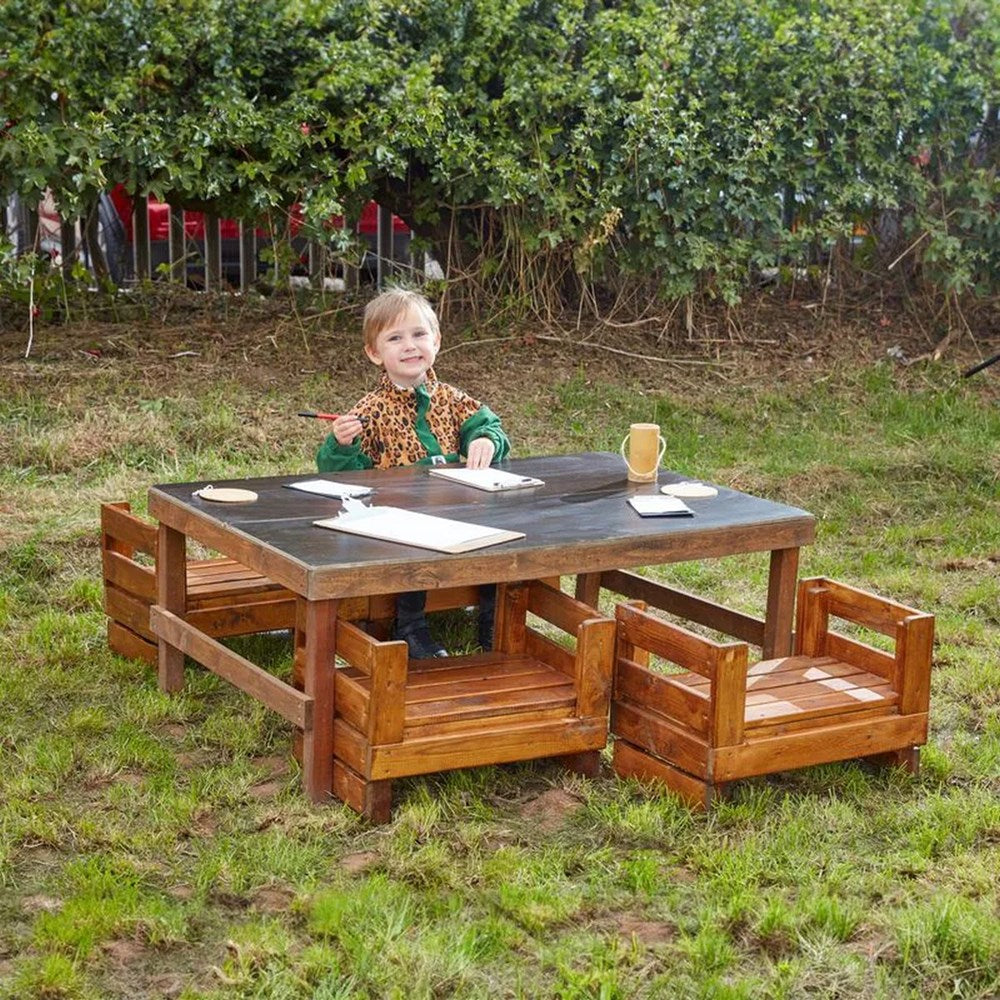 Cosy Windmill H Crate Chalk Table And Seats Set