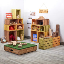 Large Coloured Crates Storage/Seats - Set of 4