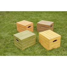 Large Coloured Crates Storage/Seats - Set of 4
