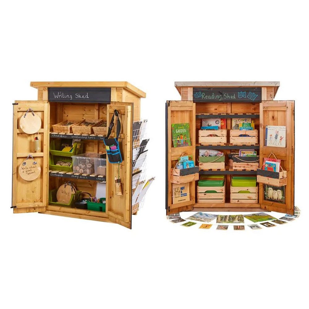 Cosy Curriculum Sheds Maths & Writing Sheds Set Of 2