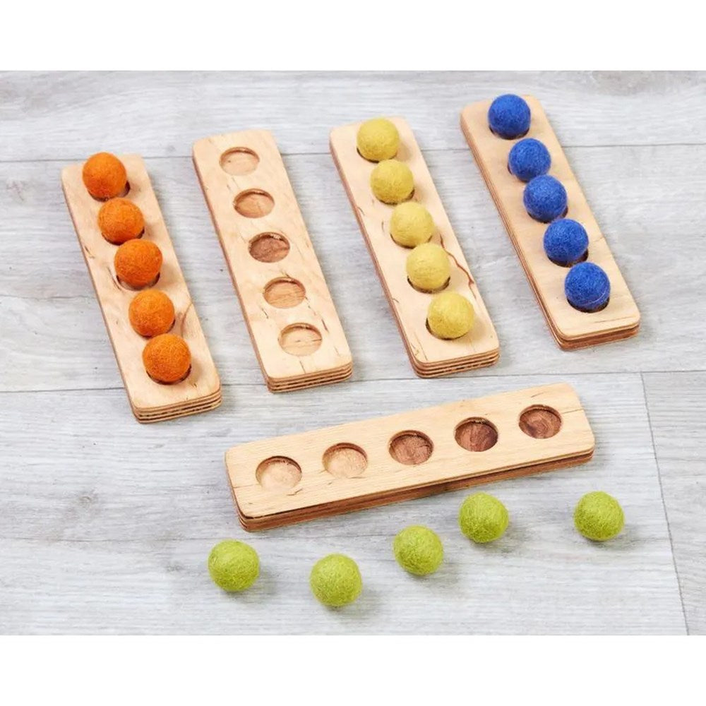 Felt Ball Five Frames - Set of 5