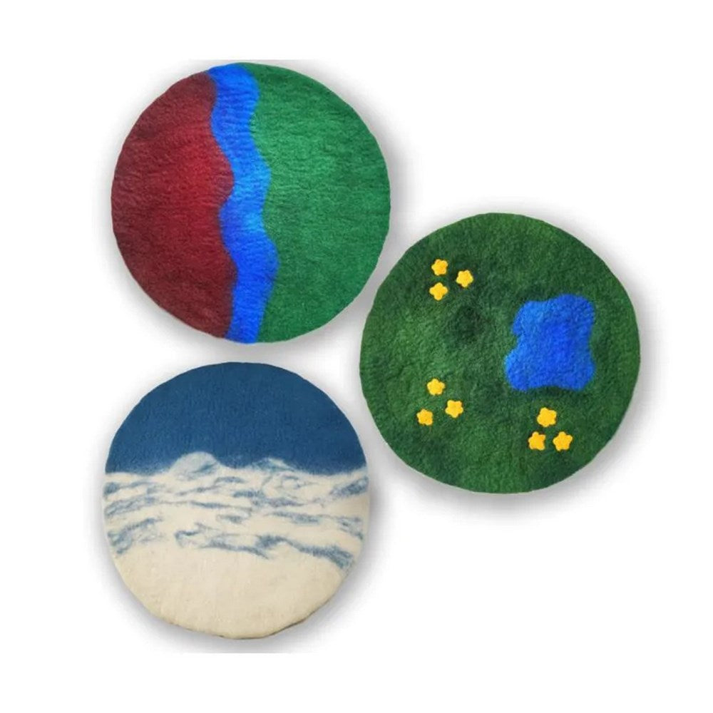 Cosy Felt Scenery Mats Set Of 3