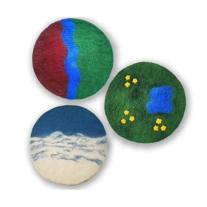 Cosy Felt Scenery Mats Set Of 3