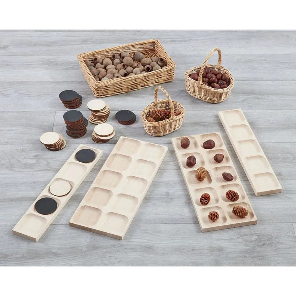 Reversible Wooden Five & Ten Frames - Set of 4