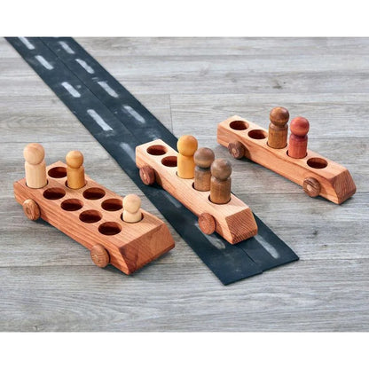 Ten Frame & Five Frame Peg People Vehicles - 3 Piece Set