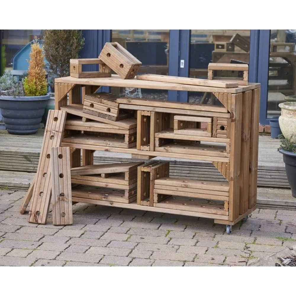 Cosy Imagineering Block Trolley And Blocks Set 25 Blocks