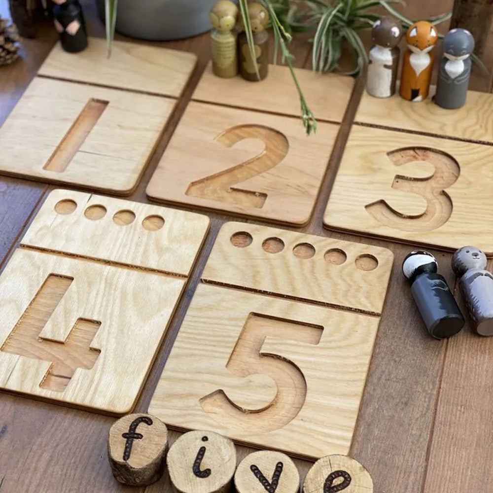 Felt Ball Number Tray Pack - Pack of 11