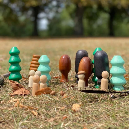 Cosy Real Wood Trees Set Of 10