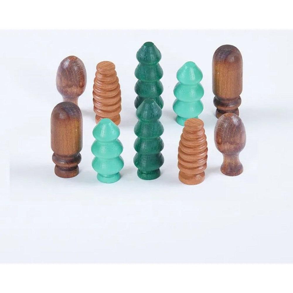 Cosy Real Wood Trees Set Of 10