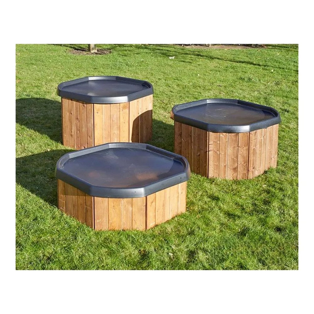 Cosy Tuff Tray Stand - Wooden Super Store Set Of 3 (Stands Only)