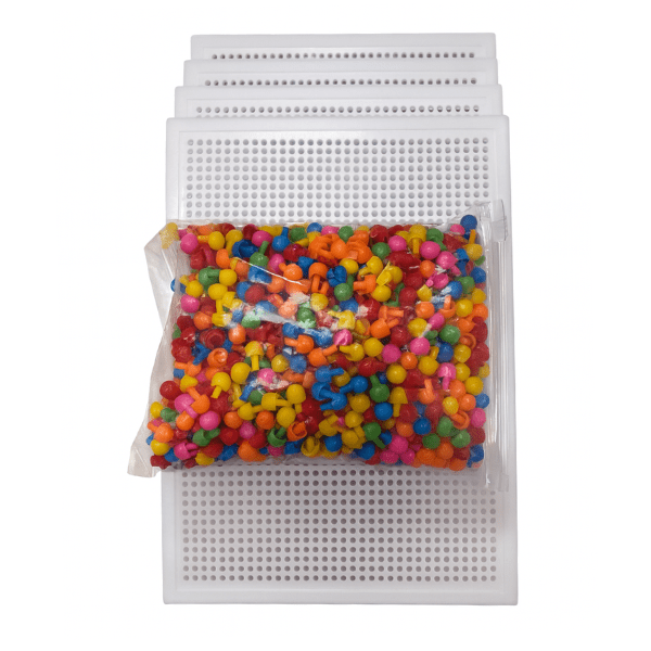 ABC Essentials 5 Peg Boards & 1,000 Pegs Value Set - ABC School Supplies
