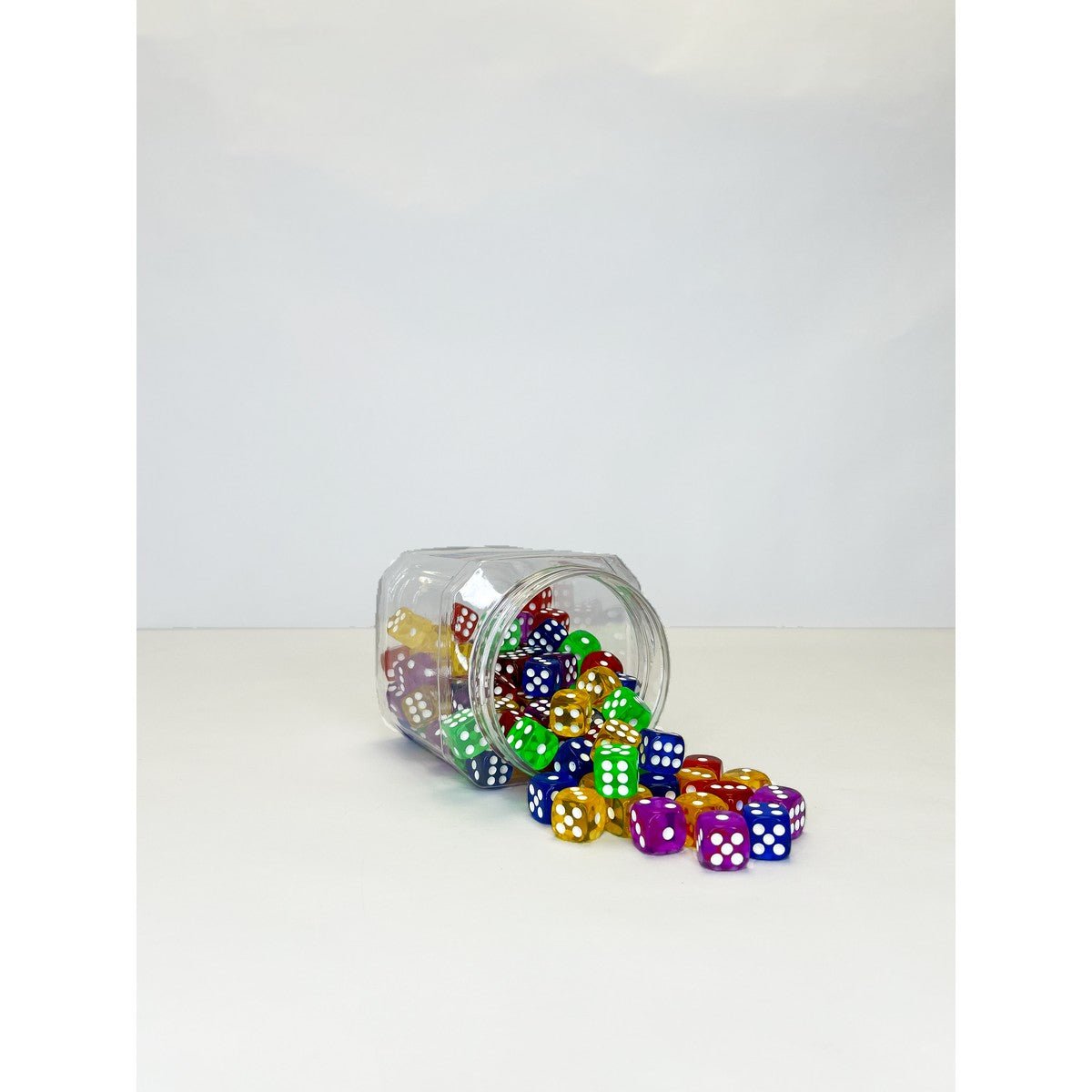 ABC Essentials Dot Dice Asstd Colours 16mm Tub of 100 - ABC School Supplies