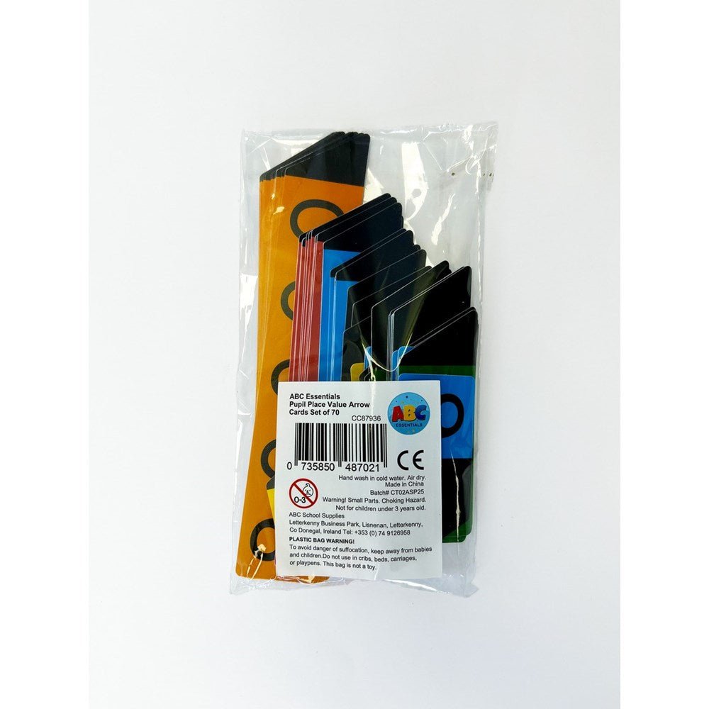 ABC Essentials Pupil Place Value Arrow Cards Set of 70 - ABC School Supplies