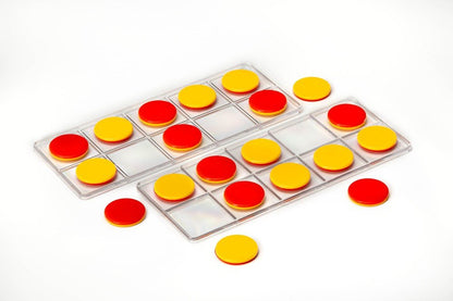 Abc Essentials Tens Frames Boards And 20 Red/Yellow Counter - ABC School Supplies