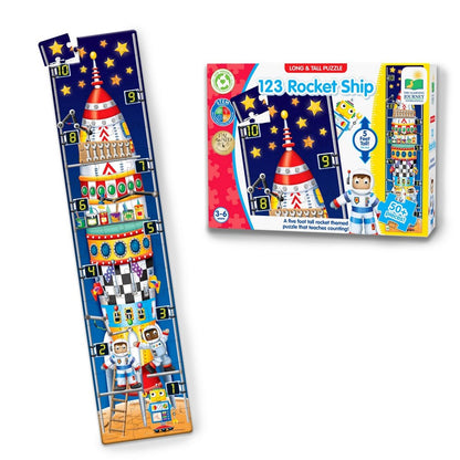 **Long & Tall Puzzles Rocket Numbers 51 Pcs